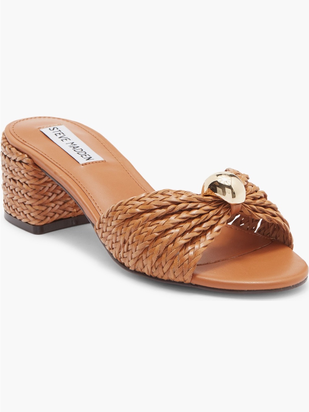 NEW Steve Madden Melodee Woven Slide Sandal in Natural